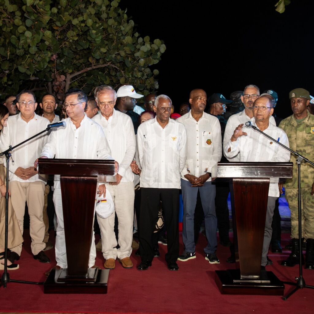 Conférence de presse des Présidents Leslie Voltaire et Gustavo Petro à Jacmel : Renforcement des liens entre Haïti et la Colombie